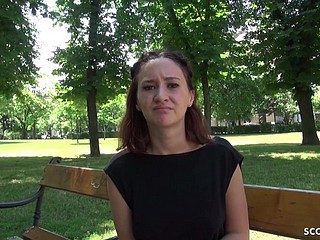 GERMAN SCOUT - Undernourished TEEN GINA GET FUCKED AT STREET Seek reject